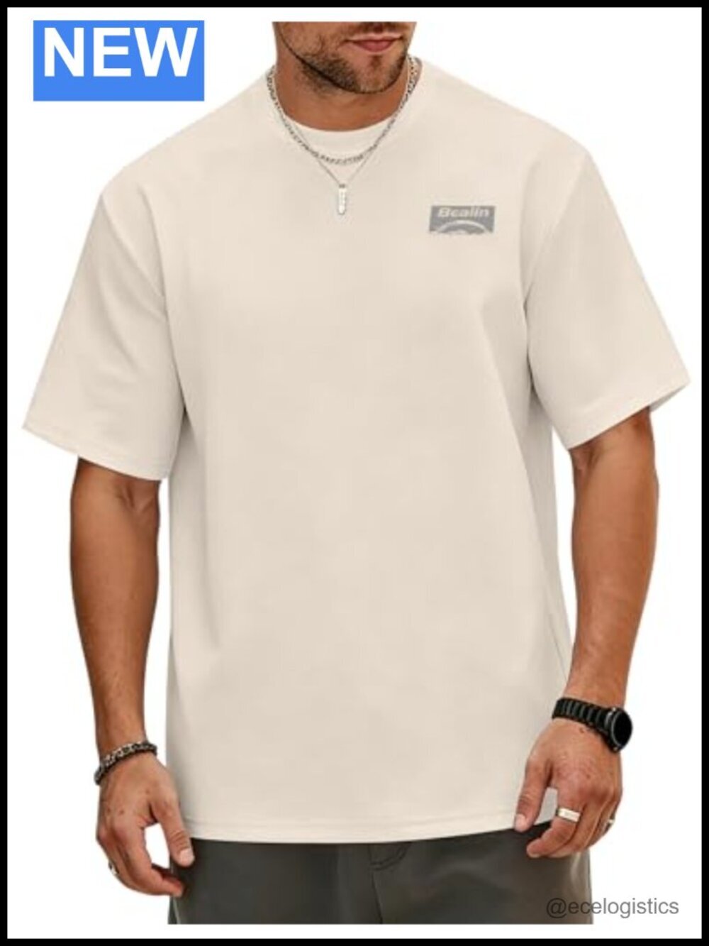 Heavyweight Cotton Crewneck Short Sleeve T-Shirt Summer Casual Tee